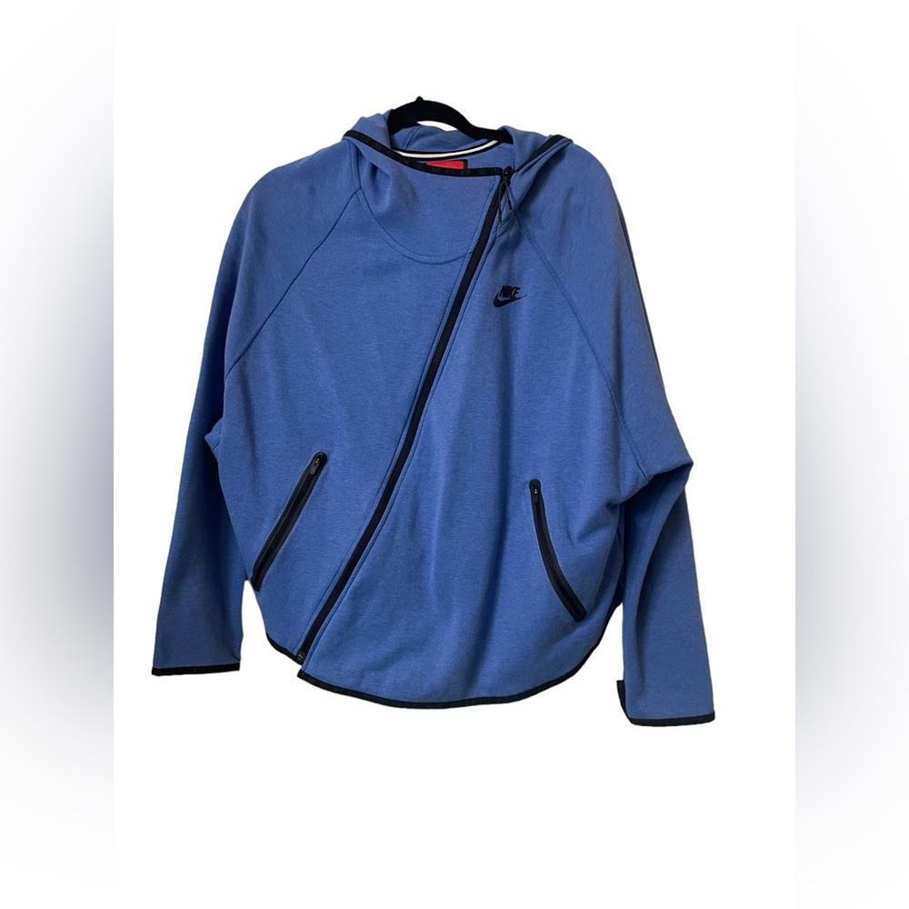 Nike red tag XL blue zipper hoodie thumb holes with gallop back.Great condition